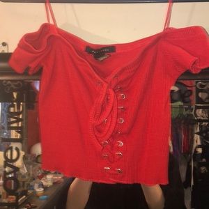 Off the shoulder crop top